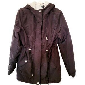 U2B cozy jacket coat, sinch waist